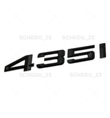 Matte Black BMW 435i 4 Series Car Trunk Lid Letter Emblem Badge M Performance