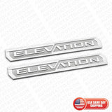 2x 19-23 GMC Sierra Elevation Front Door Left Right Nameplate Emblem OEM Chrome