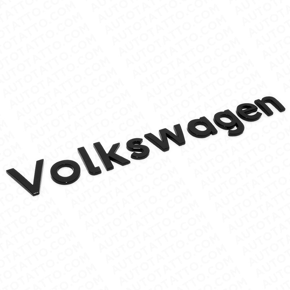 Universal Gloss Black Rear Liftgate Badge Sport Volkswagen Letter Emblem For VW