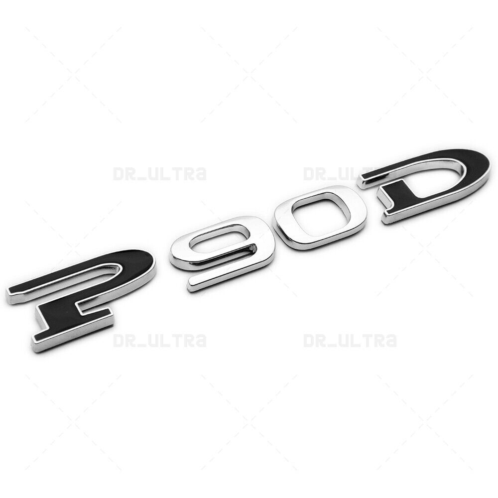 Tesla Rear Liftgate Model P90D Nameplate Logo Badge Emblem Sport Chrome Black