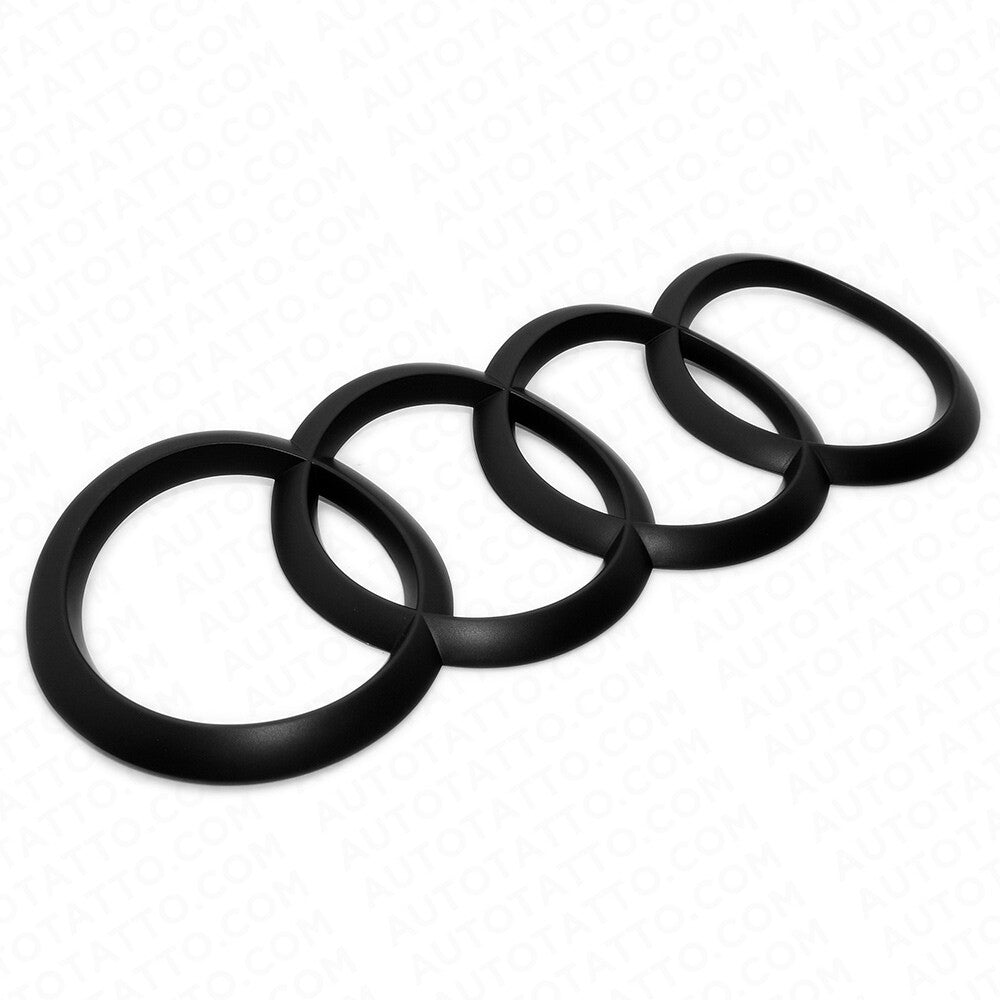 18-21 A5 S5 RS5 Sportback 4 Door Matte Black Trunk Sign Logo Rings Badge Emblem