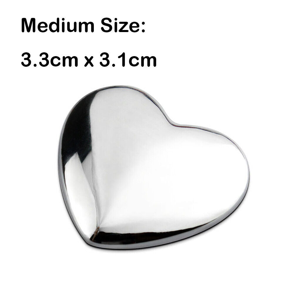Universal 3D Fashion Metal Heart and Stars Car Decal Sticker for Auto Decoration