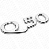 For Infiniti Q50 Rear Trunk Letter Badge Emblem Nameplate Sport Silver Chrome
