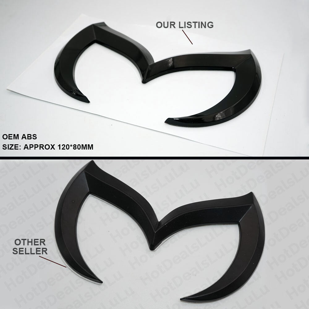 Mazda Gloss Black Bat Batman Style Nameplate Emblem Badge 3D Sticker Sport
