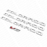 4x 21+ Chevy Colorado V6 Fender & Tailgate Chrome Badge 3D Logo Emblem Truck