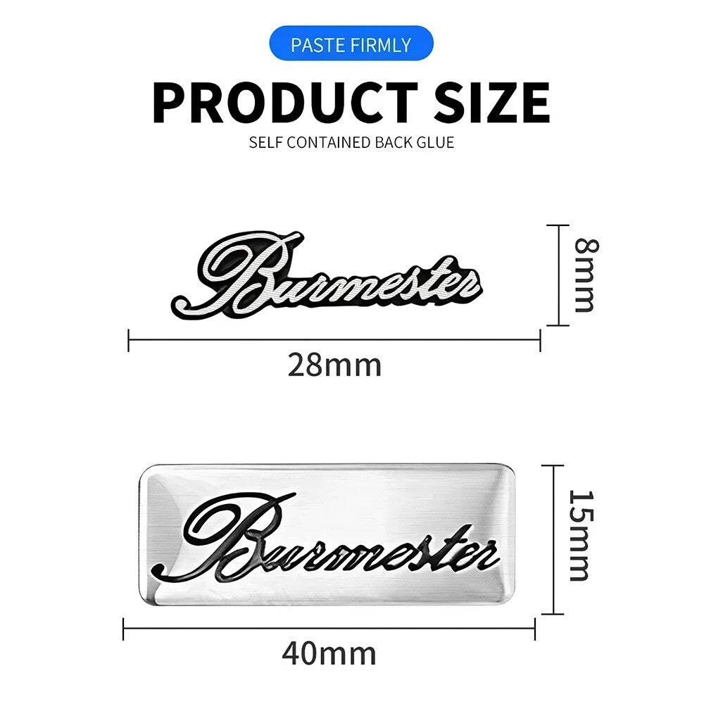 6pcs Burmester Car Hi-Fi Speaker Audio Badge Stereo Emblem Sticker Decal Logo