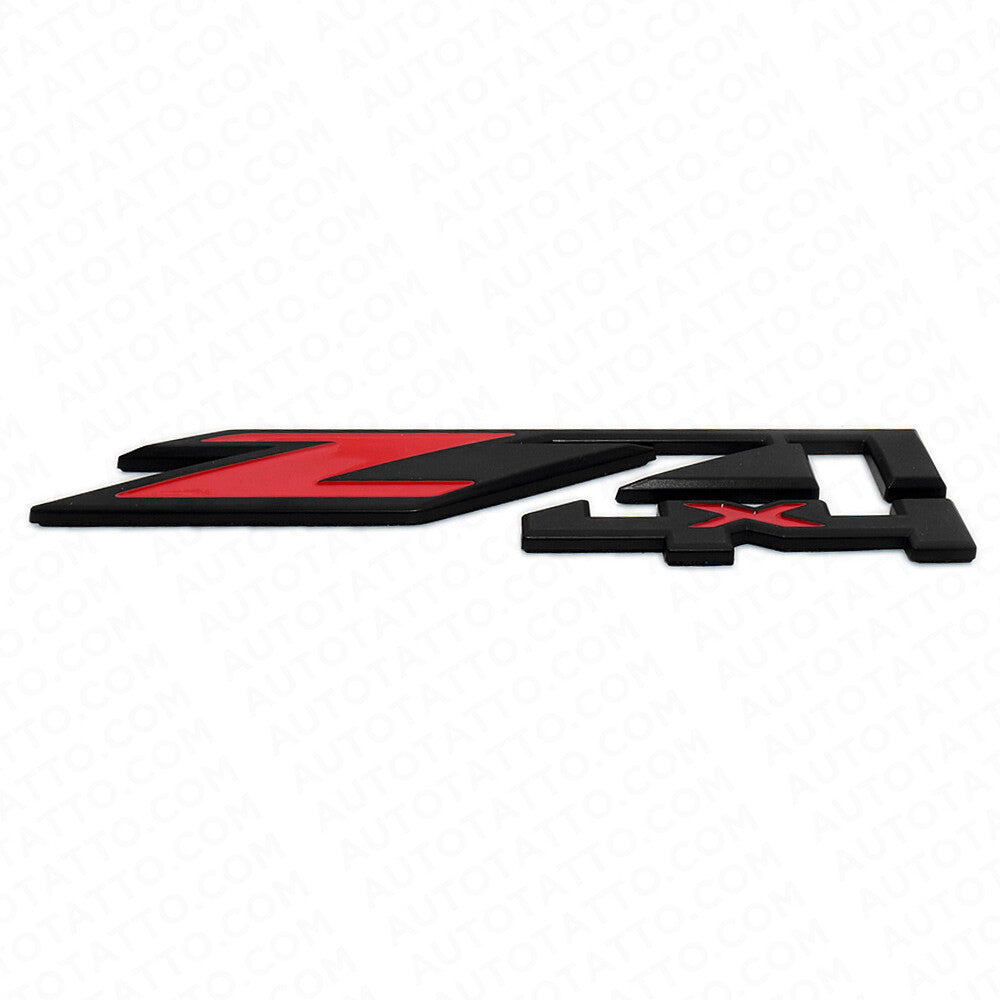 2x GMC Sierra z71 4X4 Fender Front Door Logo Badge Emblem Nameplate Black Red