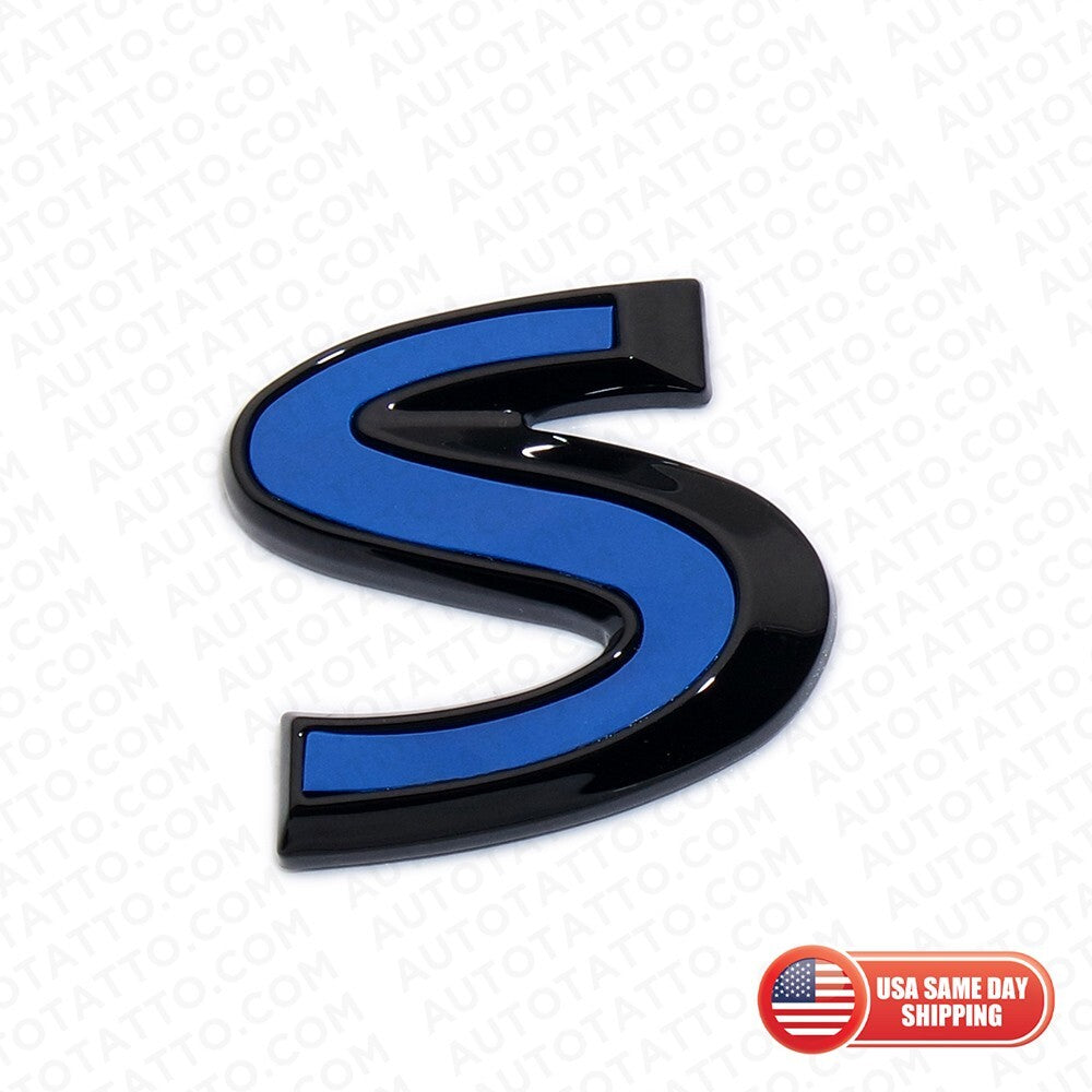 For Infiniti S Side Fender Left or Right Badge Emblem Nameplate Gloss Black Blue
