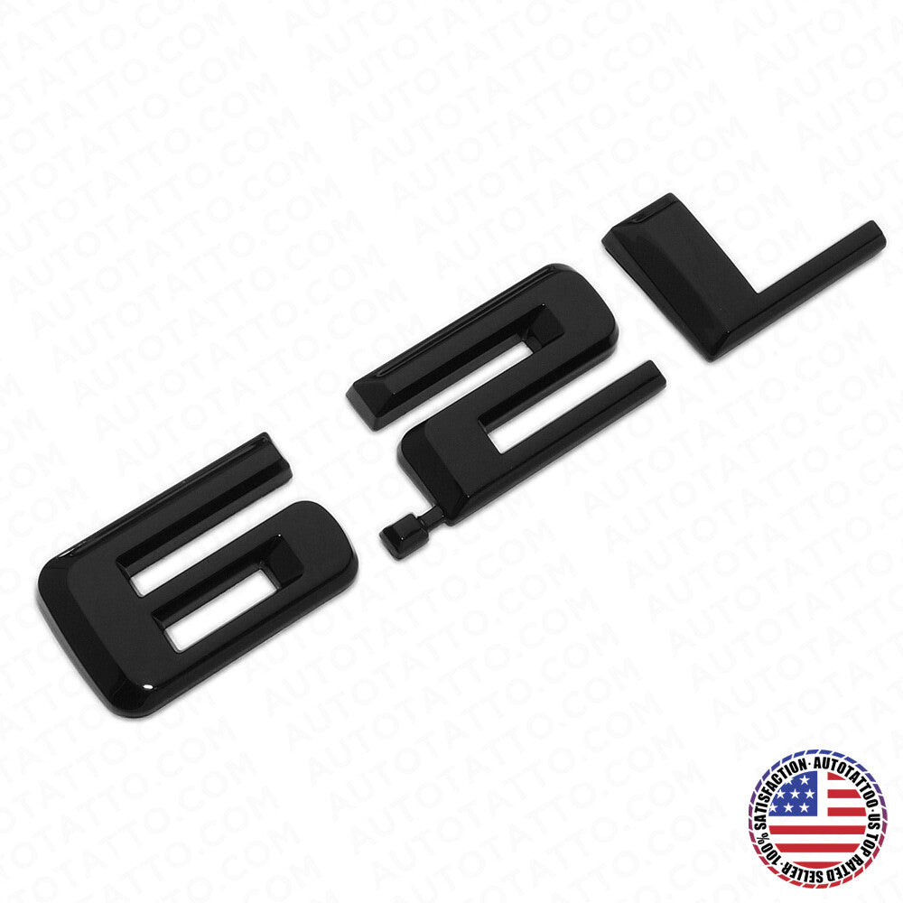 19-22 Gloss Black Chevy Silverado 1500 6.2L Hood Letter Emblem Badge Z71 LTZ