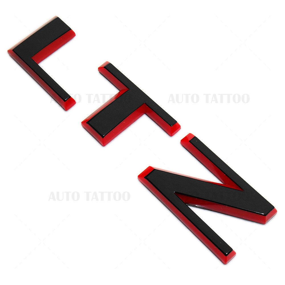 19-22 Silverado 1500 Redline Tailgate LTZ Letter Logo Emblem Badge Black & Red