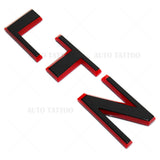 19-22 Silverado 1500 Redline Tailgate LTZ Letter Logo Emblem Badge Black & Red