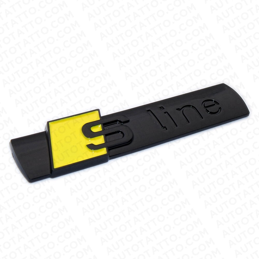 2pcs Sline S LINE Side Fender Marker Emblem Decal Badge Decorate Sport Yellow