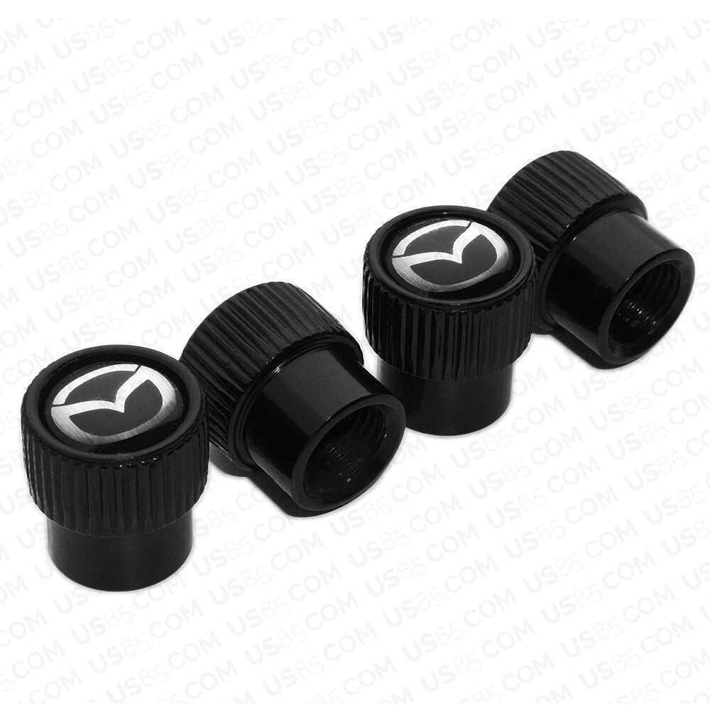 4x For Mazda Roundel Car Wheels Tire Air Valve Caps Stem Dust Cover Logo Sport