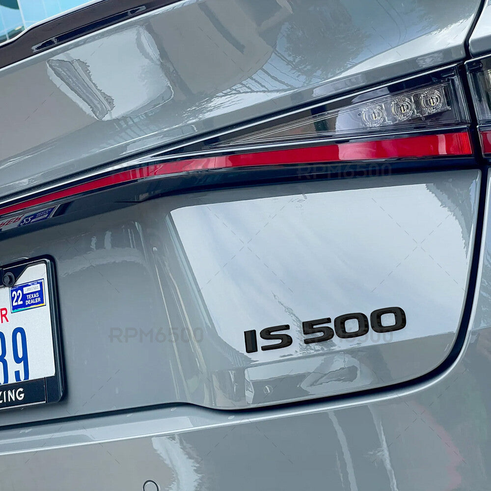 For Lexus Trunk Matte Black IS 500 Letter Logo Badge Emblem Car Replace F-Sport