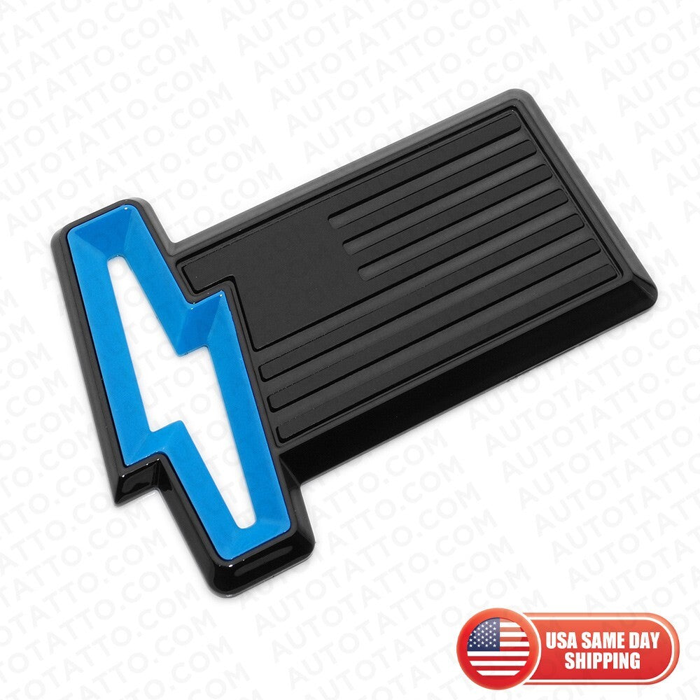 2022+ Ford Lightning Tailgate Lightning Flag Emblem Badge NL3Z-9942528-AB Black