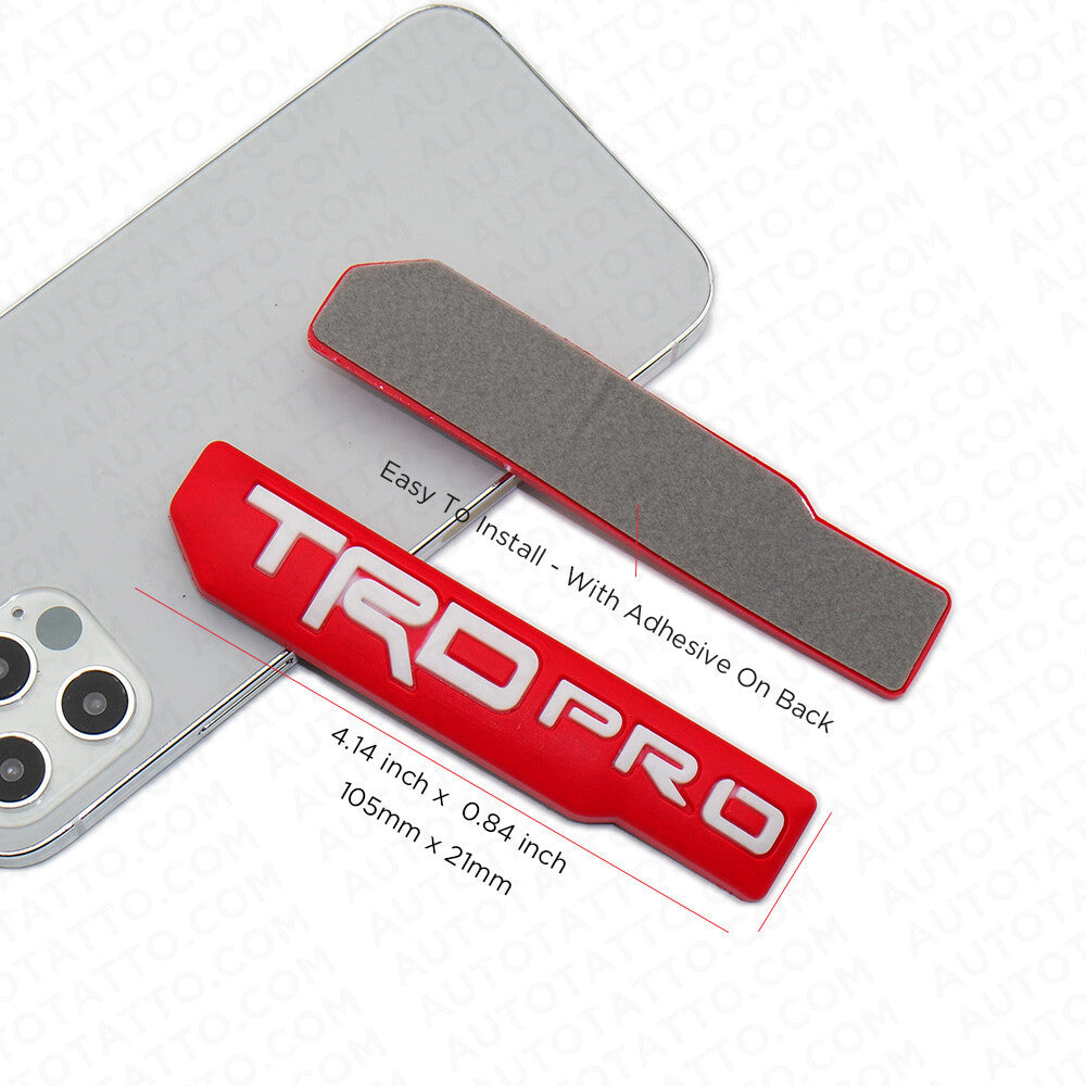 2x Mini TRD Pro Fender Door Tailgate Badge Logo Emblem Silicone Decoration Sport