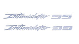 2Pc Intimidator SS Emblem Letters Badge 88980874 Silver  17 INCH