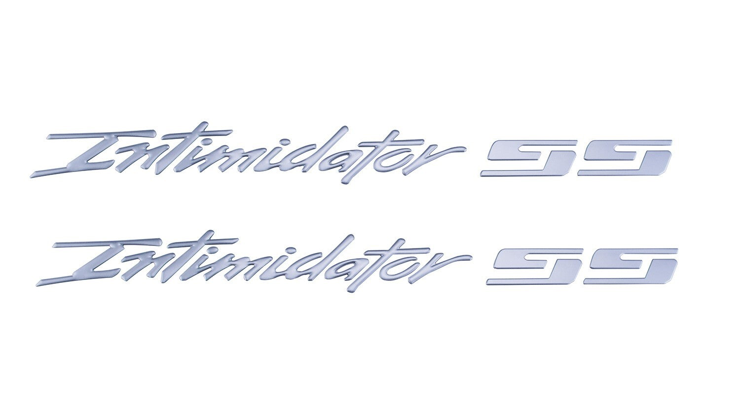 2Pc Intimidator SS Emblem Letters Badge 88980874 Silver  17 INCH