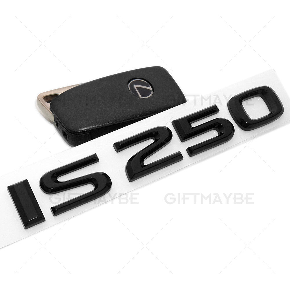 Lexus Trunk Lid Gloss Black IS 250 Letter Logo Badge Emblem Car Replace F-Sport