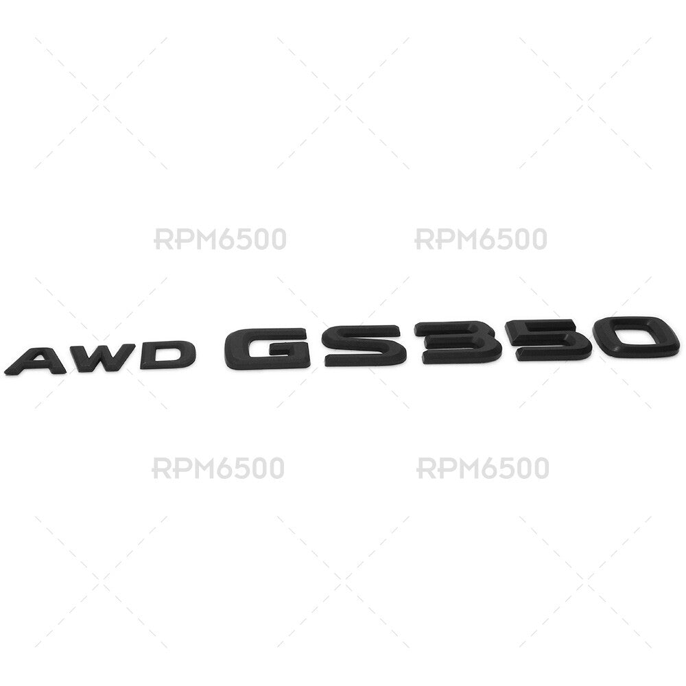 For Lexus Rear Trunk AWD GS 350 Letter Logo Badge Car Emblem F-Sport Matte Black