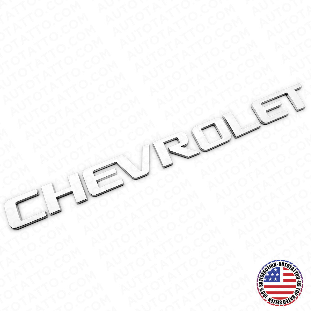 Chevy Chevrolet Truck Lifgate Letter Badge Logo Emblem Chrome Large Size