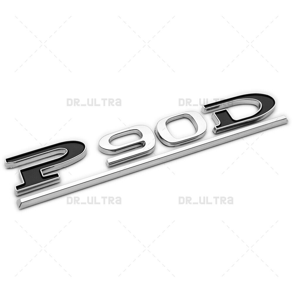 Tesla Liftgate P90D Performance Nameplate Logo Badge Emblem Sport Chrome Black