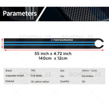 Blue Carbon Fiber 5D Car Hood Sticker Stripe Decal For BMW Performance Sport