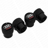 For Audi Logo Sport Roundel Car SUV Wheels Tire Air Valve Caps Stem Dust Cover