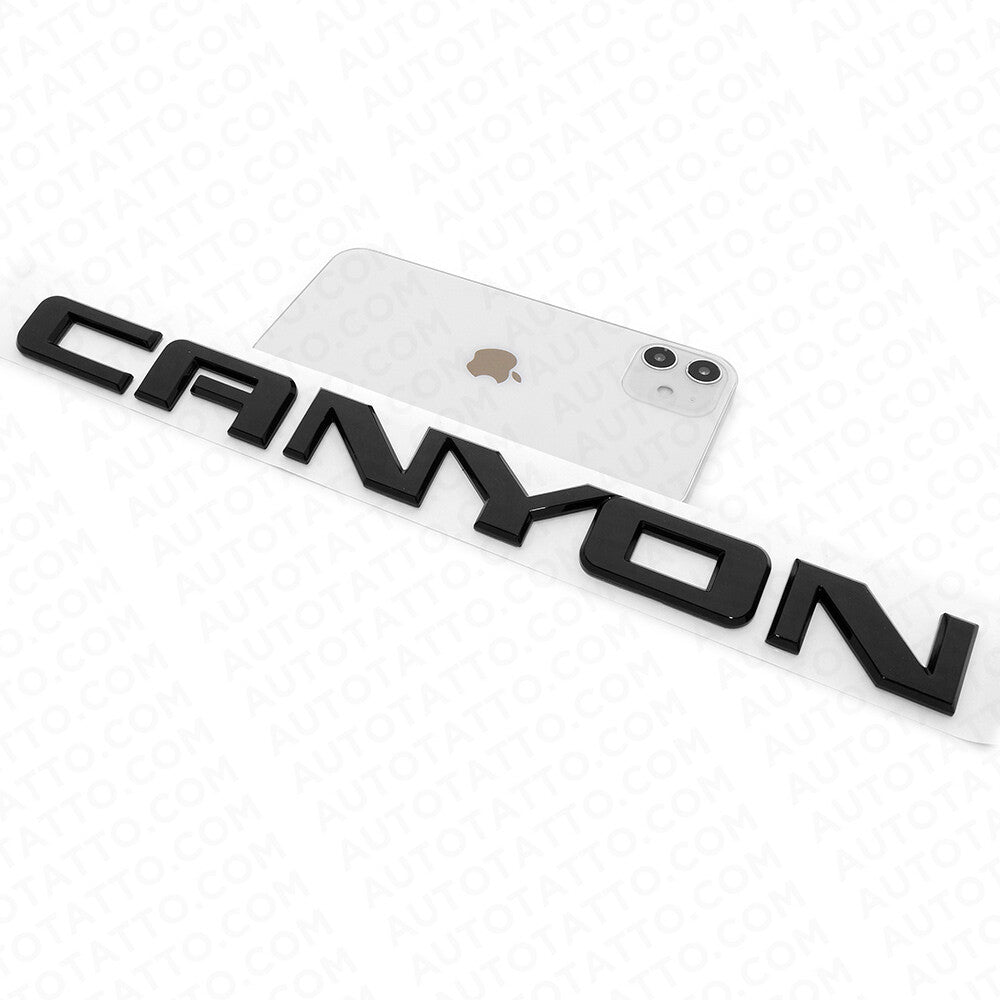 GMC Canyon Front Door or Rear Liftgate Badge Logo Emblem Decorate Gloss Black