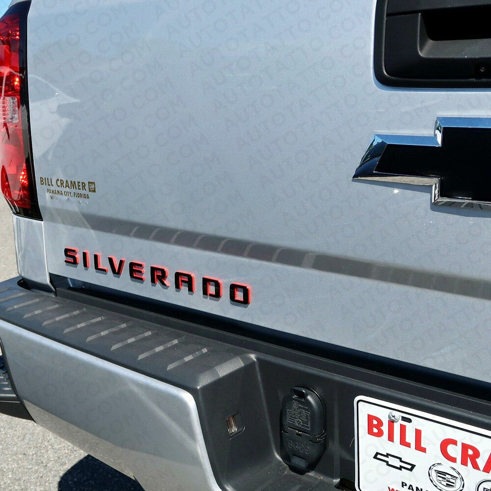 For Chevy Redline Silverado LT Tailgate Logo Nameplates Letter Sport 3D Emblem