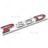 Tesla Liftgate P85D Performance Nameplate Logo Badge Emblem Sport Chrome Red