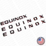 17-24 3pcs Chevy Equinox Door & Liftgate Letter Badge Redline Emblem Black & Red