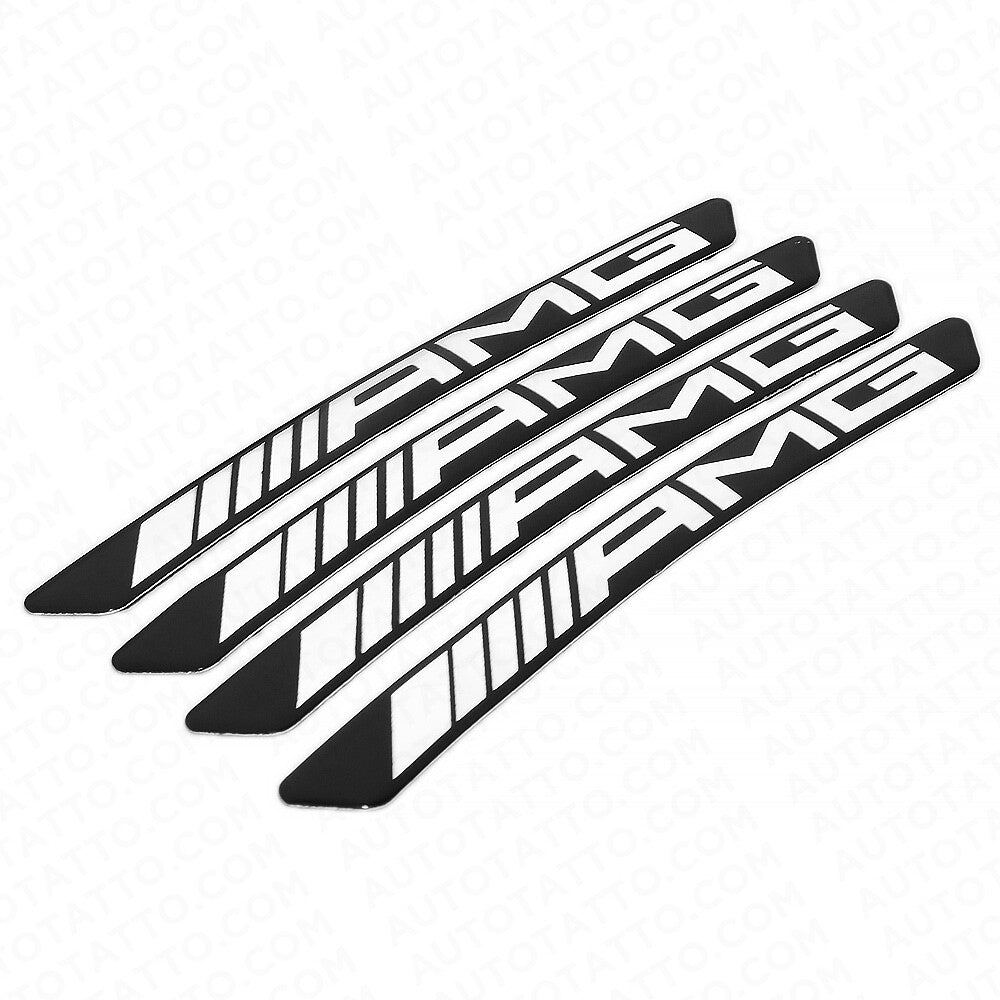 4x Mercedes AMG Edition Sport Wheels Badge 3D Sticker Logo Emblem Decoration