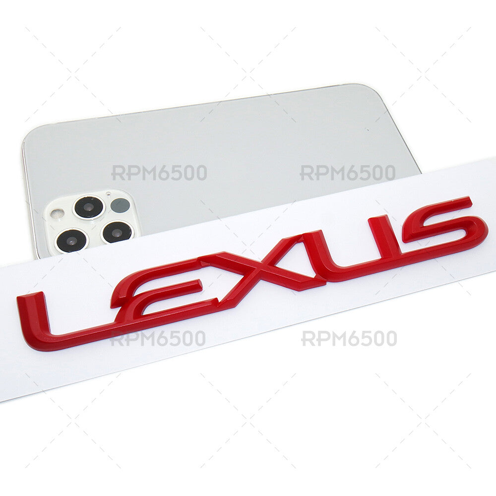 Lexus Trunk Lid Rear Letter Logo Badge 3D Emblem F-Sport Car Decoration Red