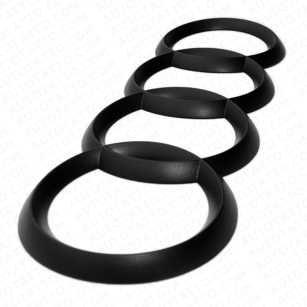 04-10 AUDI A8 S8 Q7 Matte Black Trunk Lid Luggage Ring Sign Badge Logo Emblem