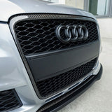 09-12 AUDI A4 S4 Matte Black Front Grille Sign Rings Badge Logo Emblem Sport