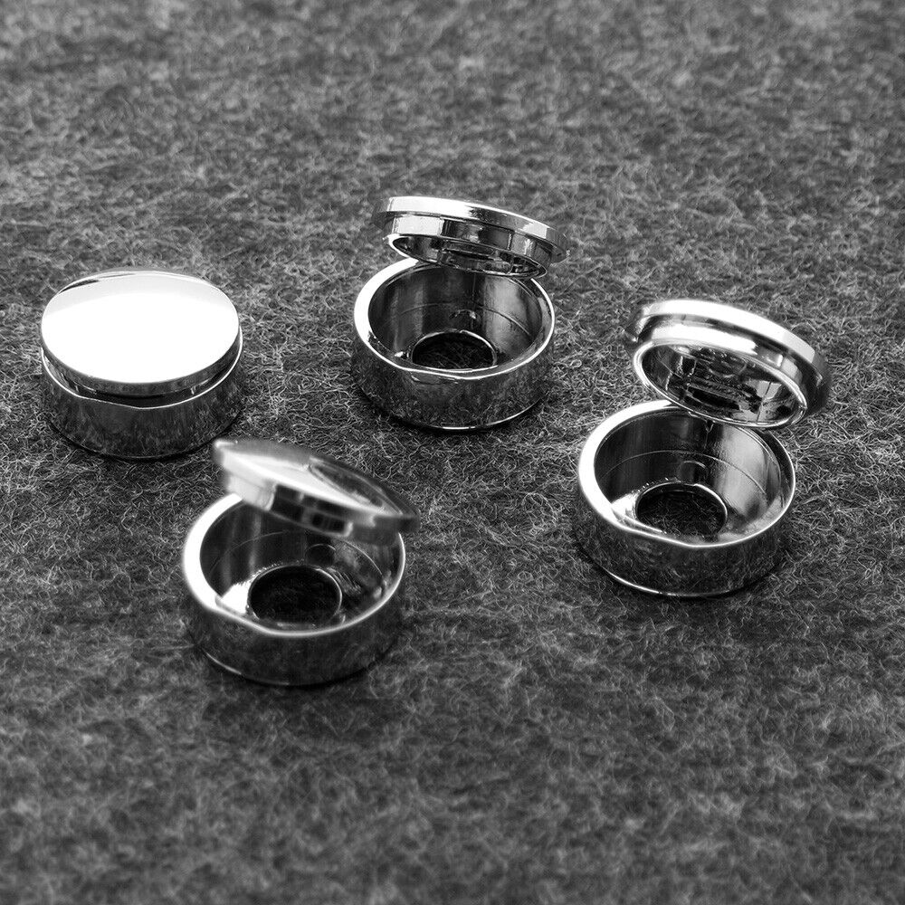 4x Car License Plate Frames Cover Hardware Hider Caps Front & Rear Sport Chrome