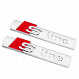 2pcs Sline S LINE Side Fender Marker Emblem Decal Badge Decorate OEM Sport