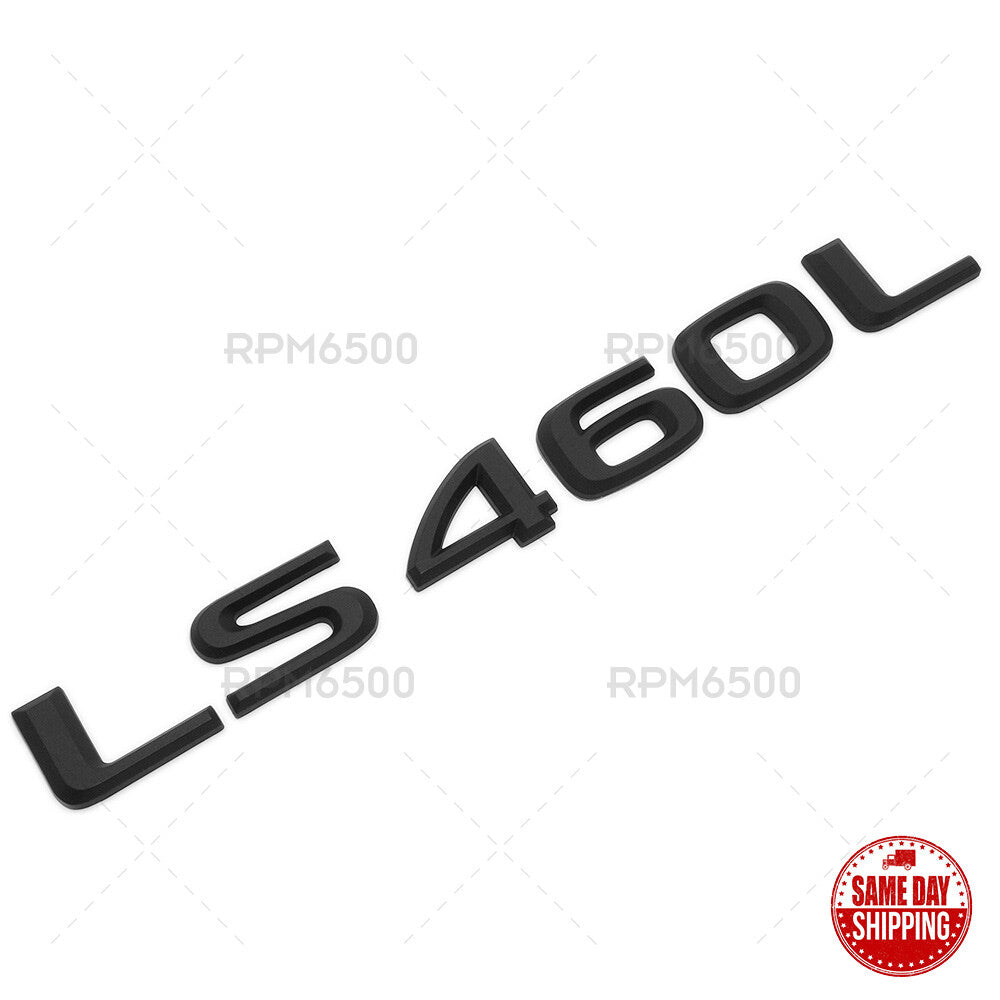 Lexus Rear Turnk Lid Matte Black LS 460 L Letter Logo Badge Emblem Car Replace