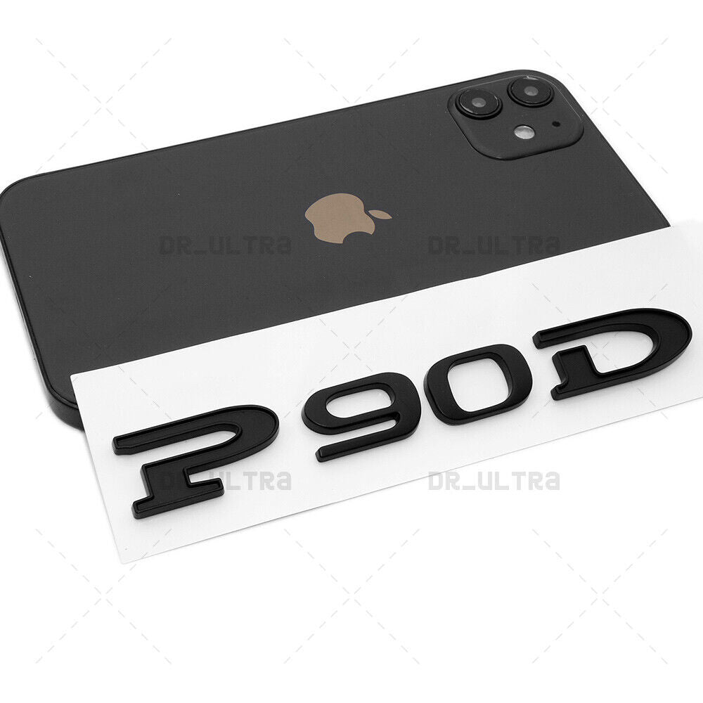 Tesla Rear Liftgate P90D Letter Nameplate Logo Badge Emblem Sport Matte Black