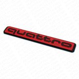 Audi Black Red Quattro Nameplate OEM ABS Emblem Liftgate Adhesive Logo Lid Badge