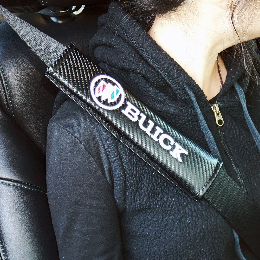 Buick Sport Carbon Car Seat Belt Cover Safety Shoulder Strap Cushion Pad Harness