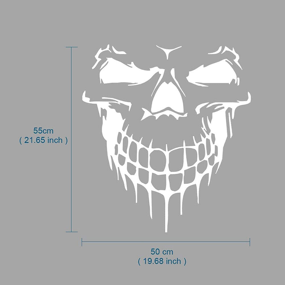 Skull Car Hood Decal Vinyl Large Graphic Sticker SUV Truck Decorate Sport White