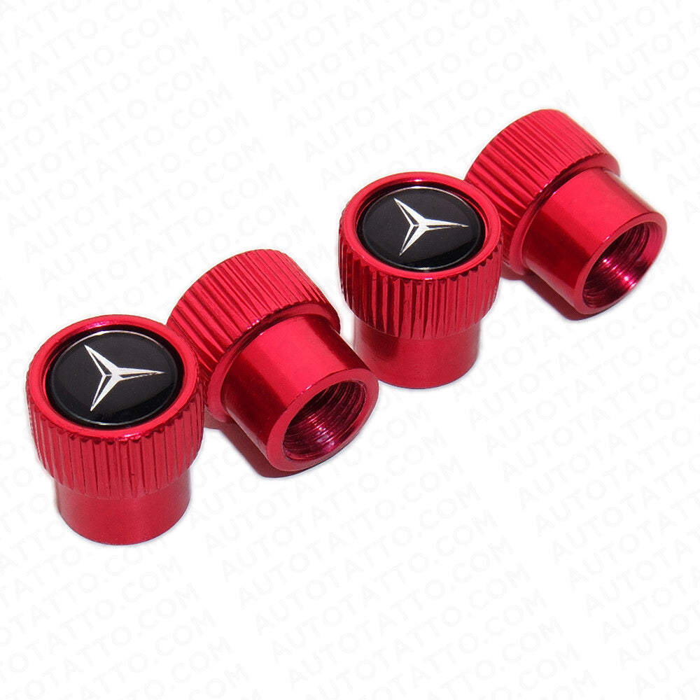 Mercedes-Benz Roundel Car Wheels Tire Air Valve Caps Stem Dust Cover AMG Sport