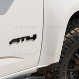 2x GMC Canyon Sierra AT4 Side Front Door Badge Logo Emblem Nameplate Matte Black