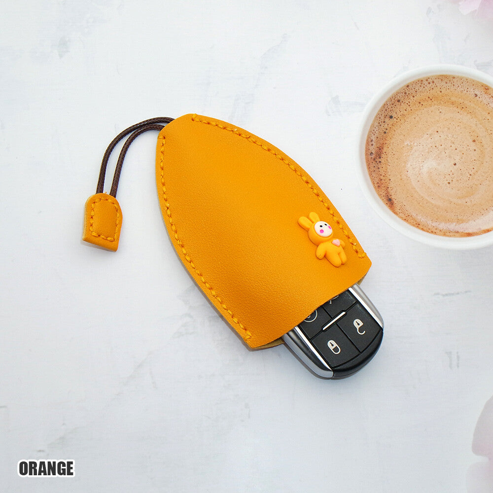 Universal Cute Cartoon Lady Car Key Fob Holder Cover Case Keychain Ring Gift