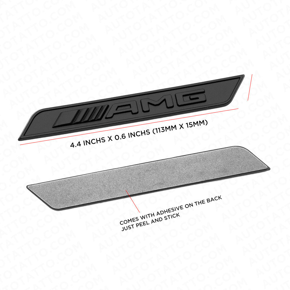 2x Flat Black AMG Special Edition Emblem Fender Logo Badge Nameplate Decoration