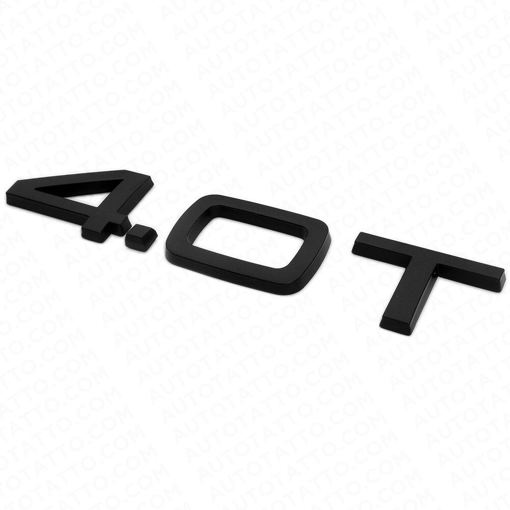Audi Car Rear Trunk Deck Lid 4.0T Turbo Nameplate Emblem Badge Matte Black Sline