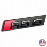 Audi RS6 Front Grille Bumper Radiator Lettering Emblem Badge Logo Sport Black