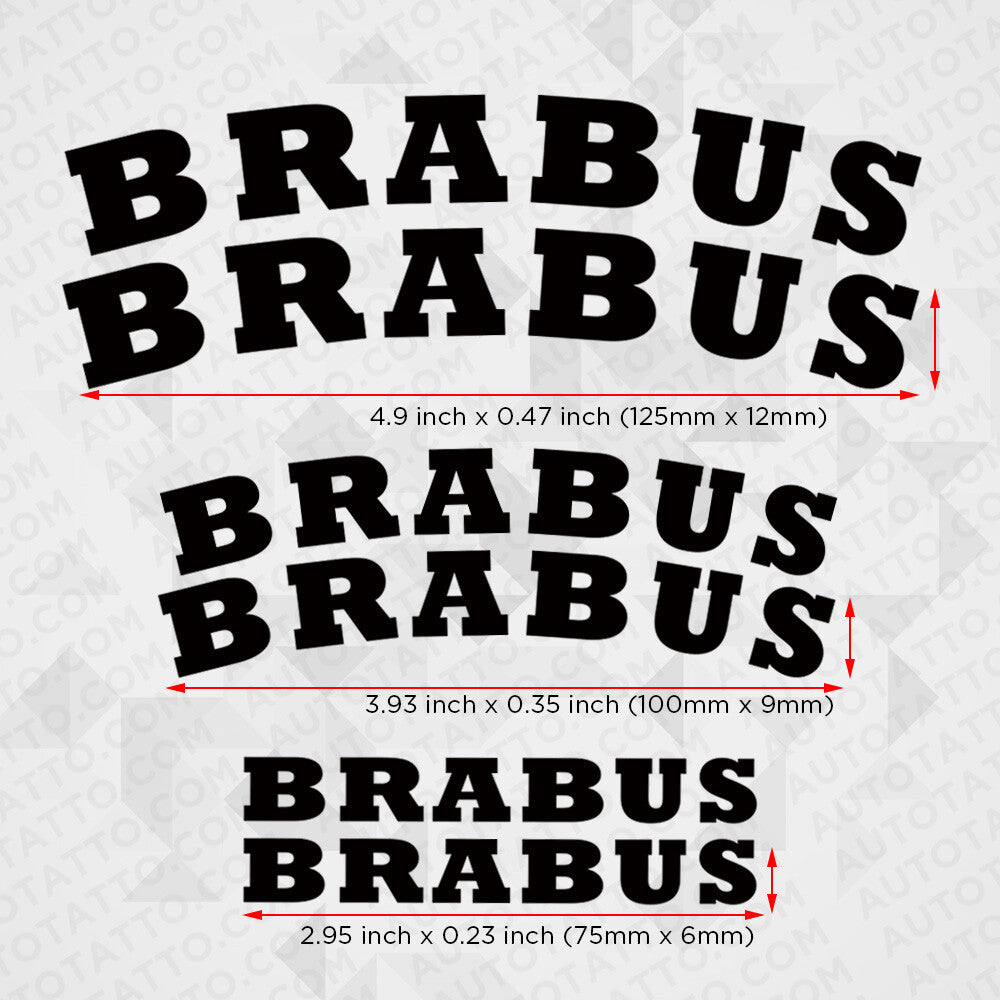 Brabus AMG Car Wheels Brake Caliper Sticker Decal Logo Decoration Sport Black